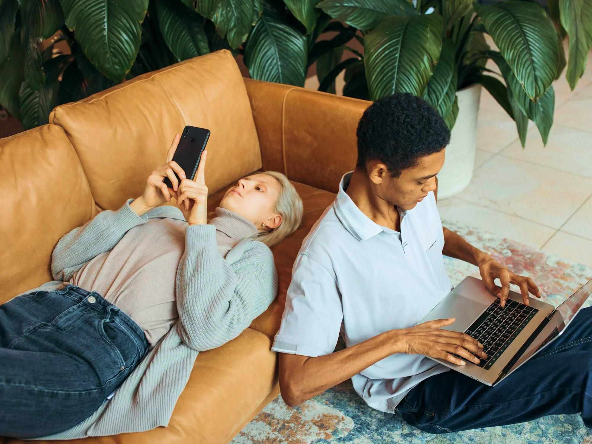 Person using budgeting app